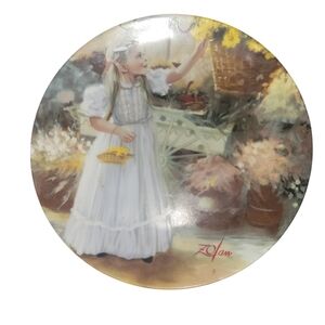 Donald Zolan “Spring Blossoms” Collector plate #89 1985 Vintage
